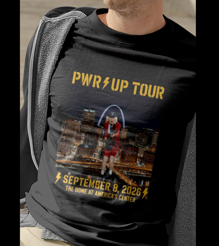 Pwr Up Tour 2026 ACDC St. Louis MO Event The Dome At America's Center September 8 2026 T-Shirt