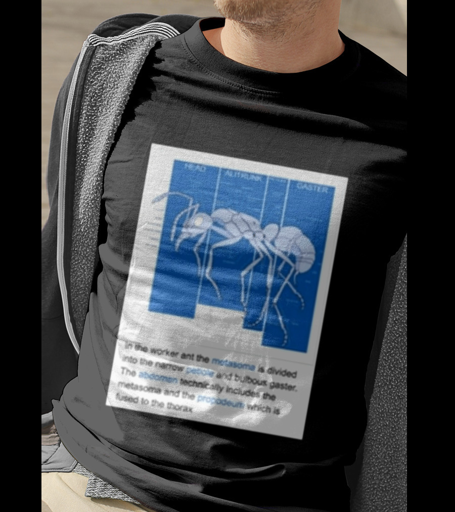 Head Alitrunk Gaster Metasoma Petiole Anatomy Of An Ant T-Shirt