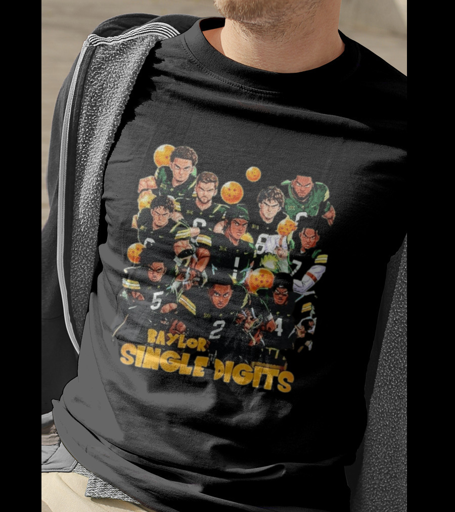 Baylor Bears Football Dragon Ball Z Crossover Single Digits Characters T-Shirt