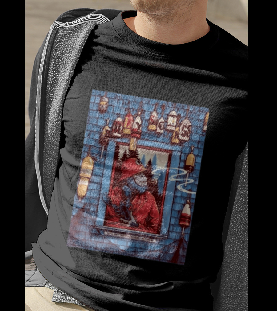 Billy Strings Portland ME 2026 Night 1 July 24 Event By Dan Dippel At Cross Insurance Arena Featuring Lobster Fisherman Monkey T-Shirt