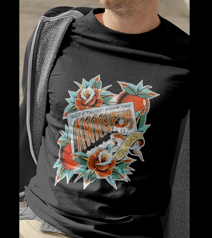 Greetings From The Anaheim Ducks Hockey Tattoo T-Shirt