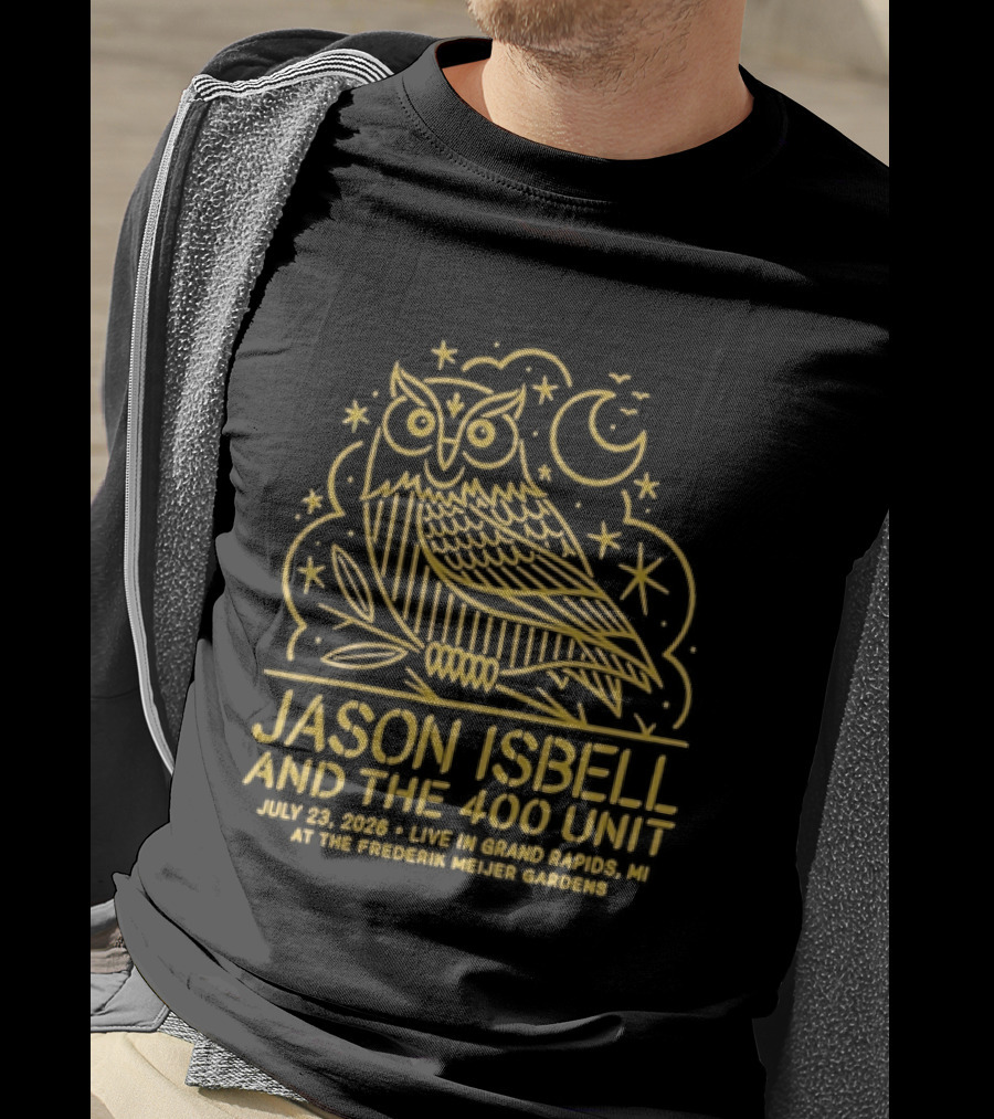 Jason Isbell And The 400 Unit Owl Frederik Meijer Gardens Grand Rapids MI July 23 2026 T-Shirt