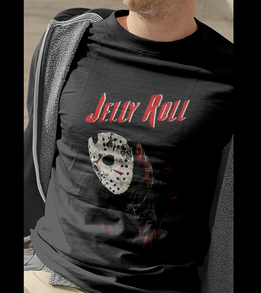 Jelly Roll Horror Mask Halloween T-Shirt