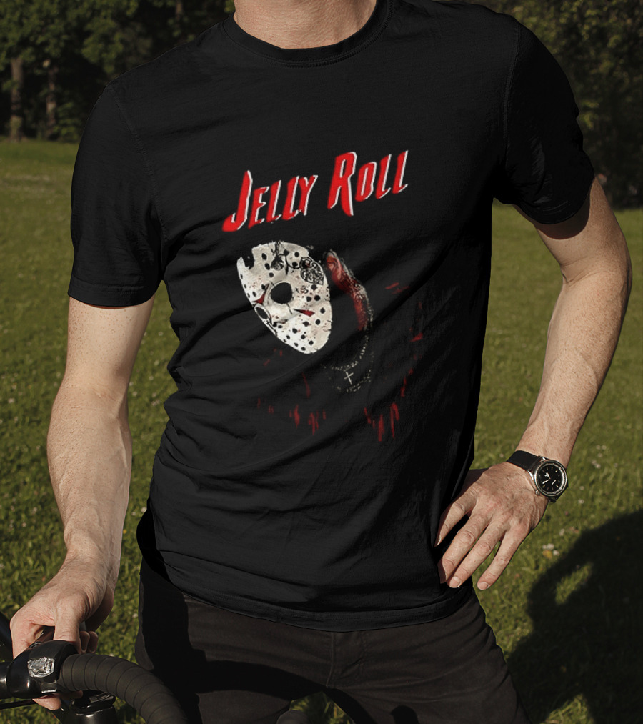 Jelly Roll Horror Mask Halloween T-Shirt