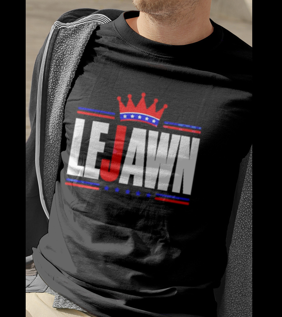 LeJawn Philadelphia Stars Crown Red Blue Stripes T-Shirt