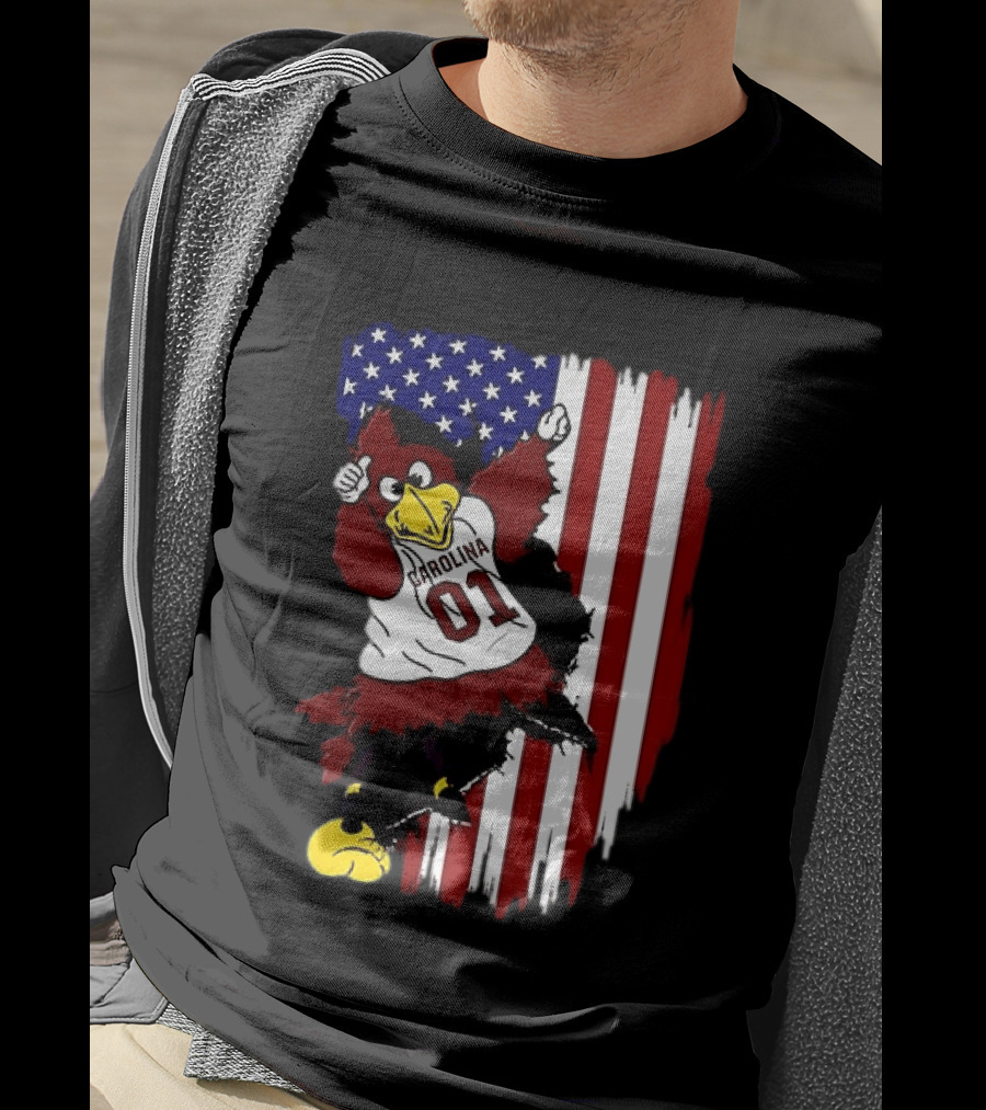 South Carolina Gamecocks Carolina 01 USA Flag We The People T-Shirt