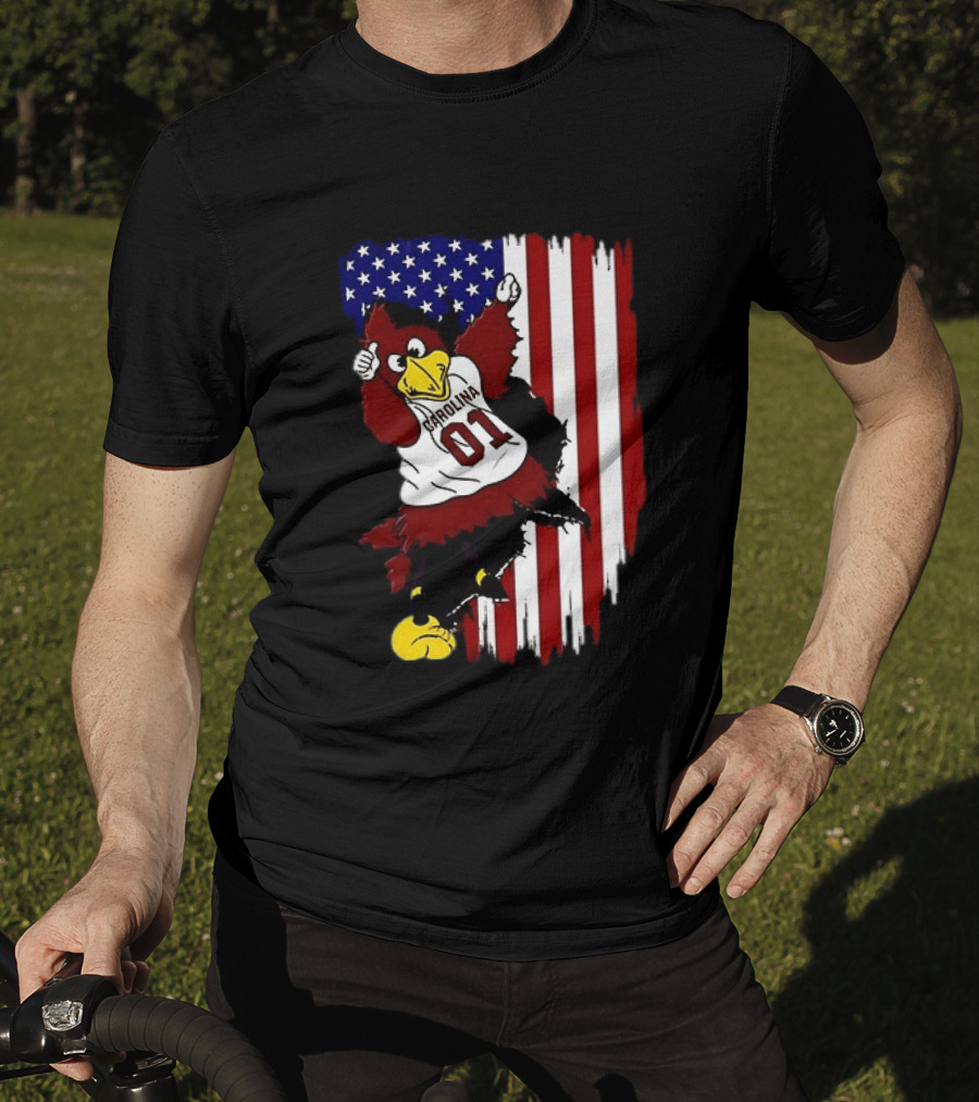 South Carolina Gamecocks Carolina 01 USA Flag We The People T-Shirt