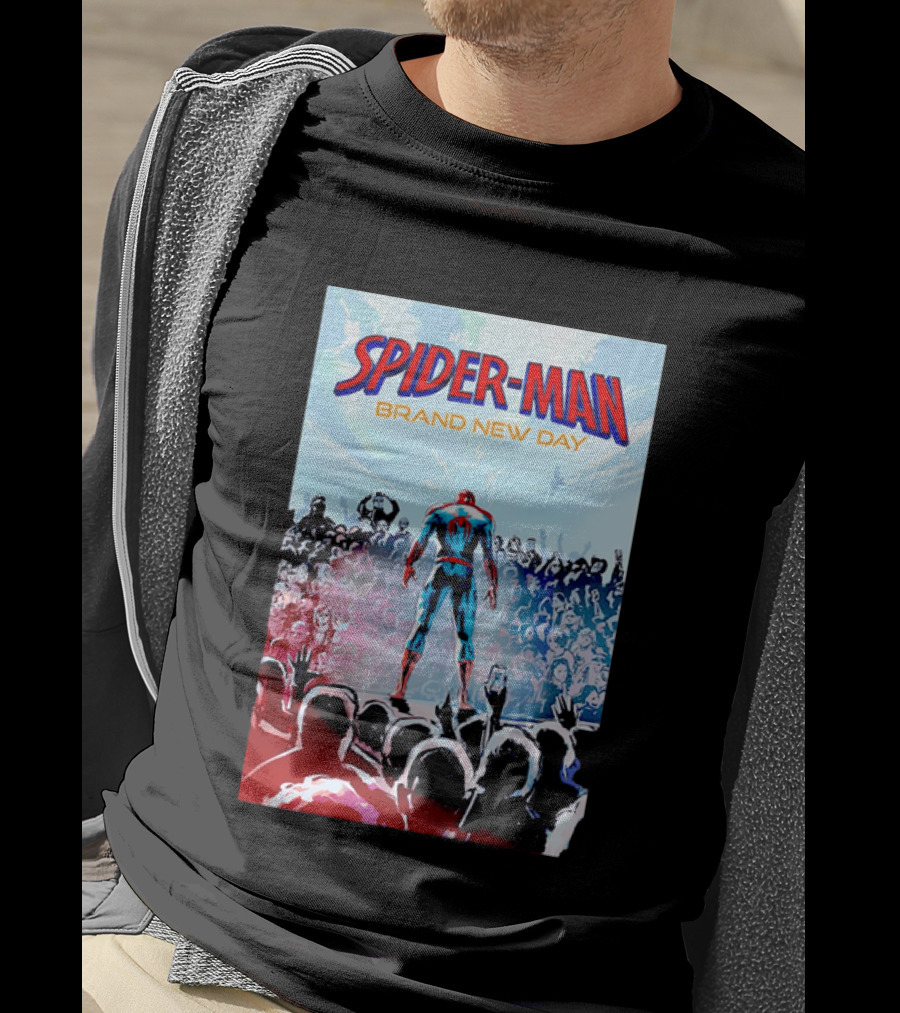Spider Man Brand New Day Crowd Marvel T-Shirt