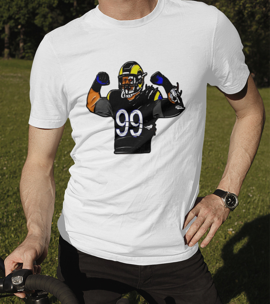 Los Angeles Rams Cyborg Player Cyber Beast 99 Football T-Shirt