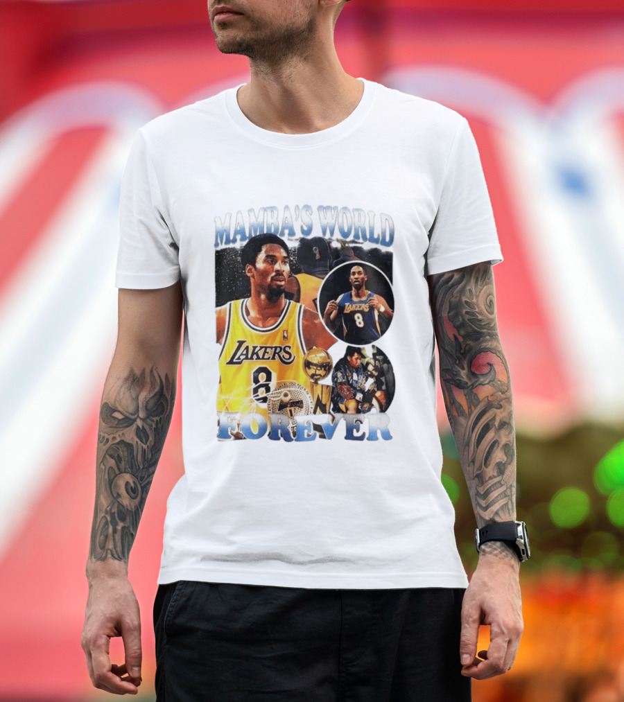 Mamba's World Forever Lakers Kobe Bryant 8 T-Shirt