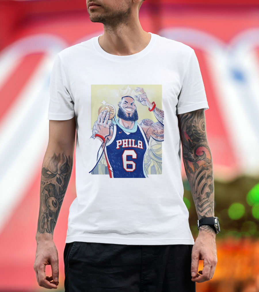 LeBron James Phila 6 Caricature NBA T-Shirt