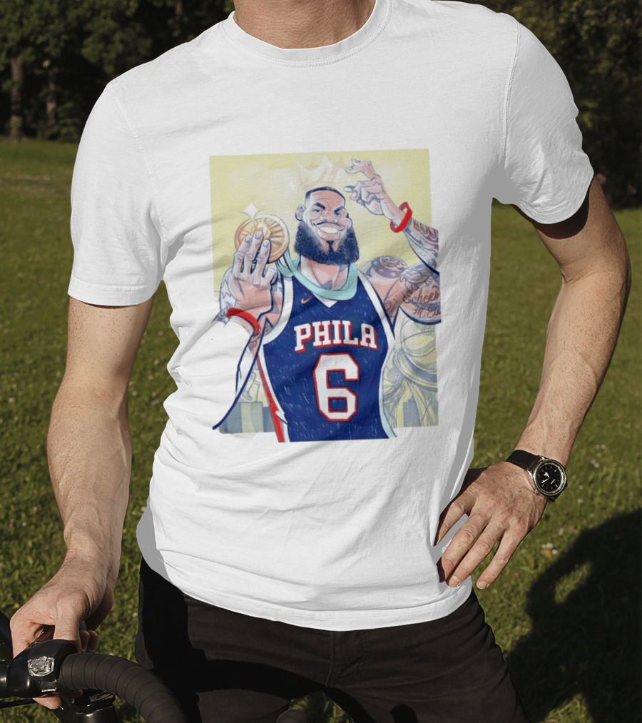 LeBron James Phila 6 Caricature NBA T-Shirt