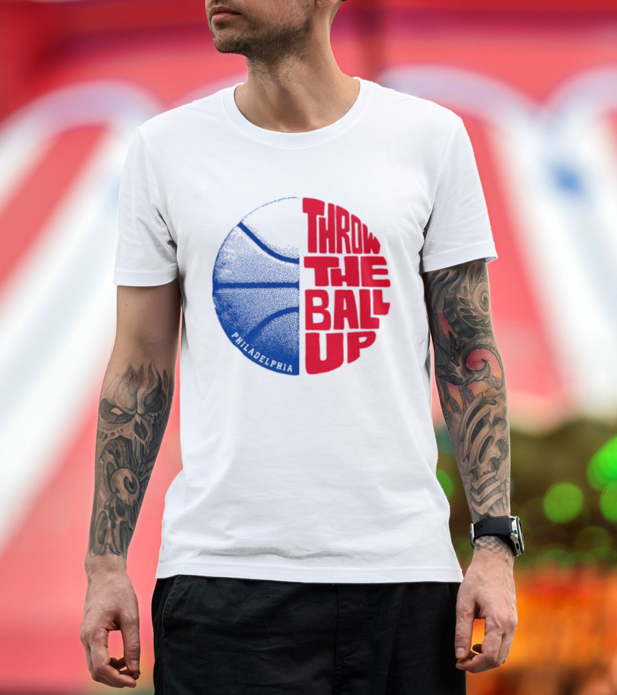 LeBron James Philadelphia 76ers Throw The Ball Up Basketball T-Shirt