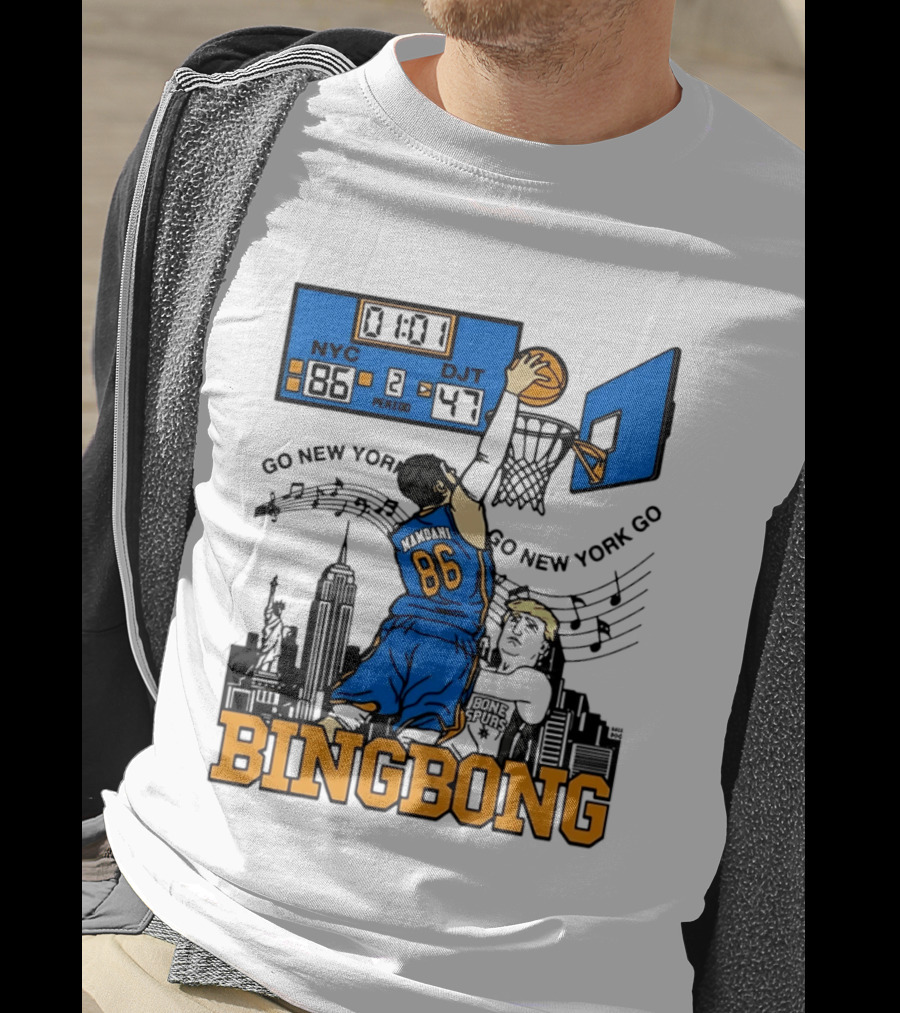 Mamdani 86 NYC DJT Go New York Basketball Bing Bong Epstein Files T-Shirt