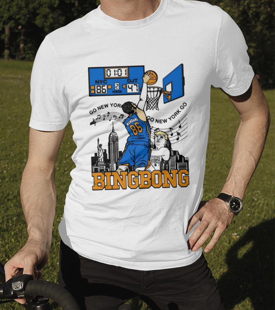 Mamdani 86 NYC DJT Go New York Basketball Bing Bong Epstein Files T-Shirt