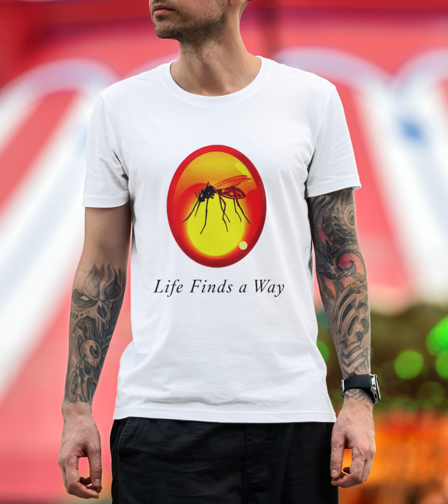 Mosquito In Amber Life Finds A Way Jurassic Park T-Shirt