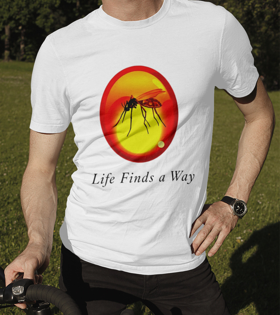 Mosquito In Amber Life Finds A Way Jurassic Park T-Shirt