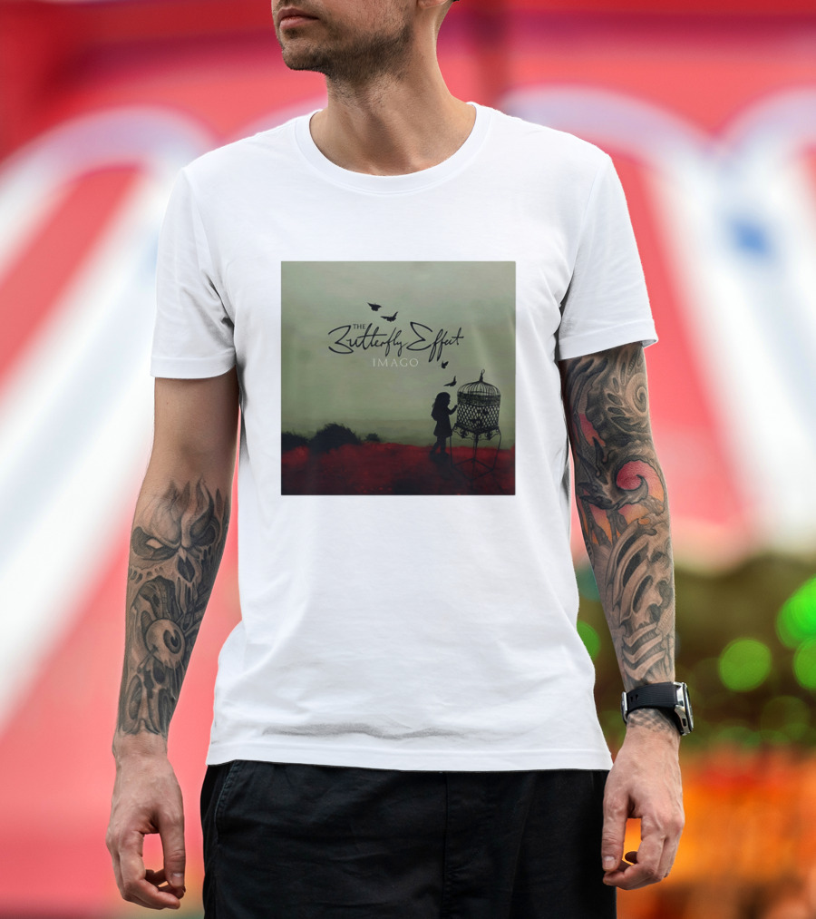 The Butterfly Effect IMAGO Silhouette With Birdcage And Butterflies T-Shirt