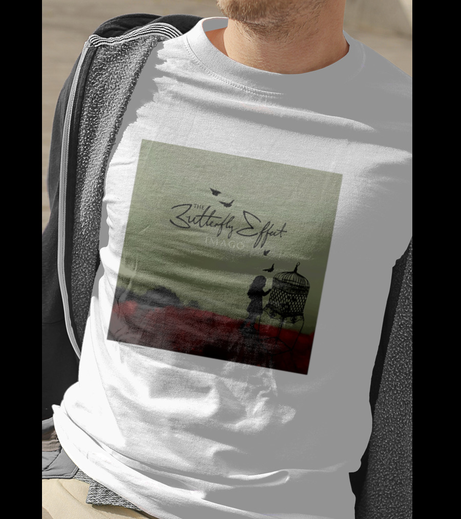 The Butterfly Effect IMAGO Silhouette With Birdcage And Butterflies T-Shirt