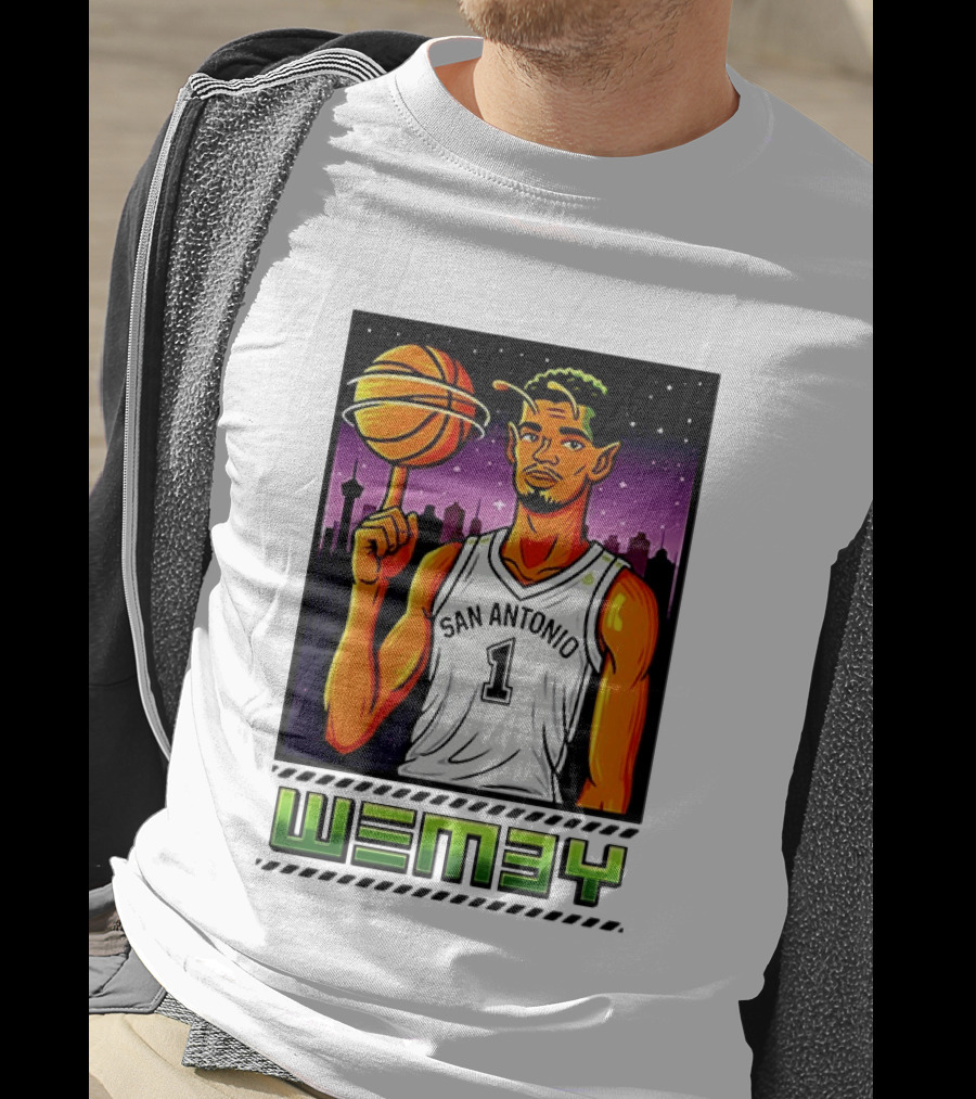 Wemby No 1 San Antonio Basketball Alien T-Shirt