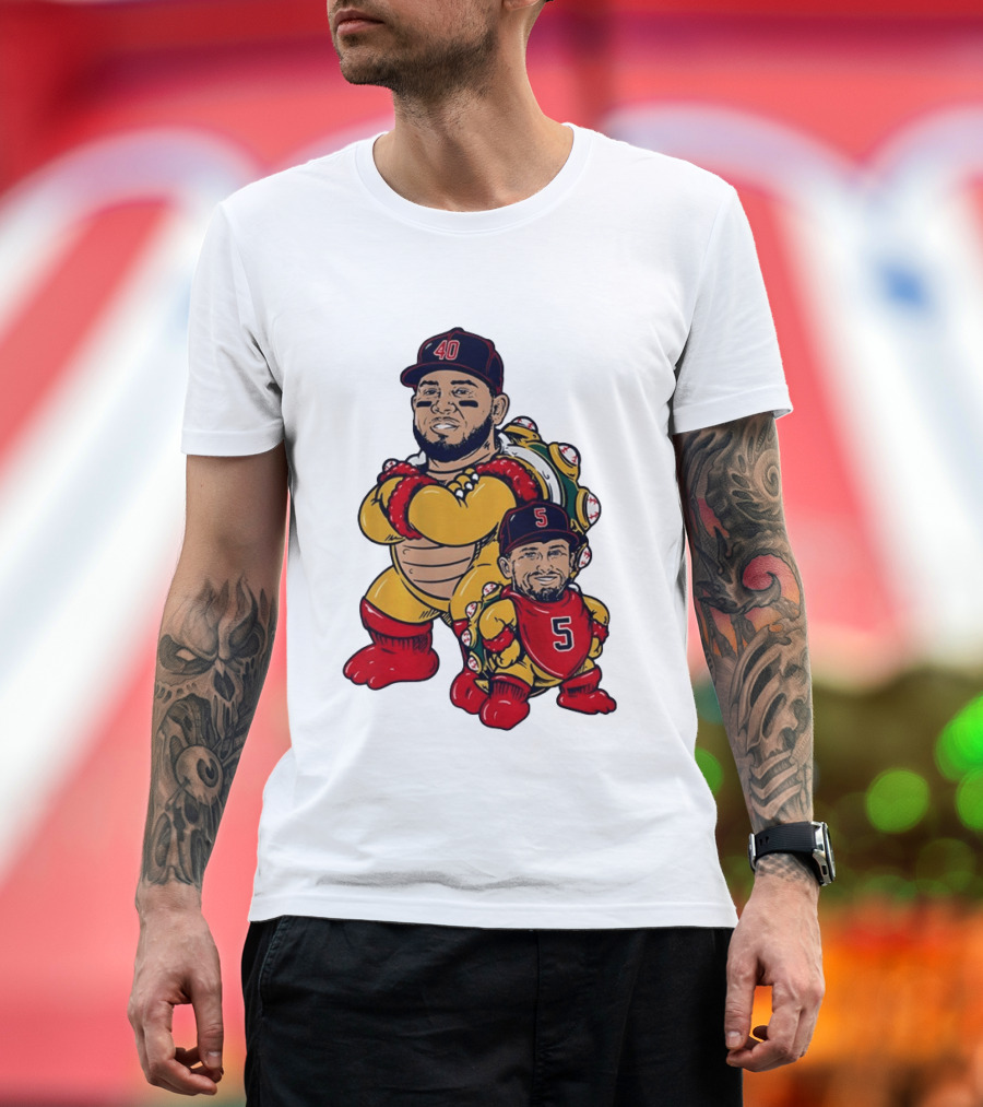 Bowser And Mini Bowser Willson Contreras Caleb Durbin Boston Red Sox T-Shirt