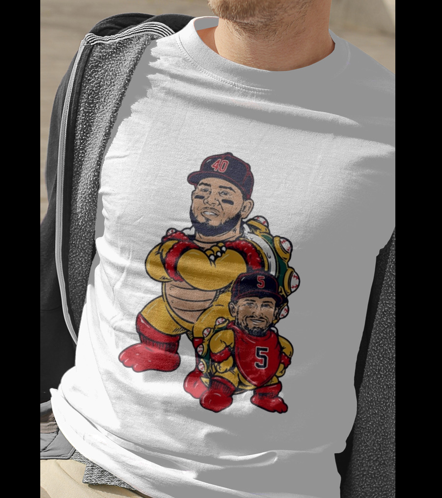 Bowser And Mini Bowser Willson Contreras Caleb Durbin Boston Red Sox T-Shirt