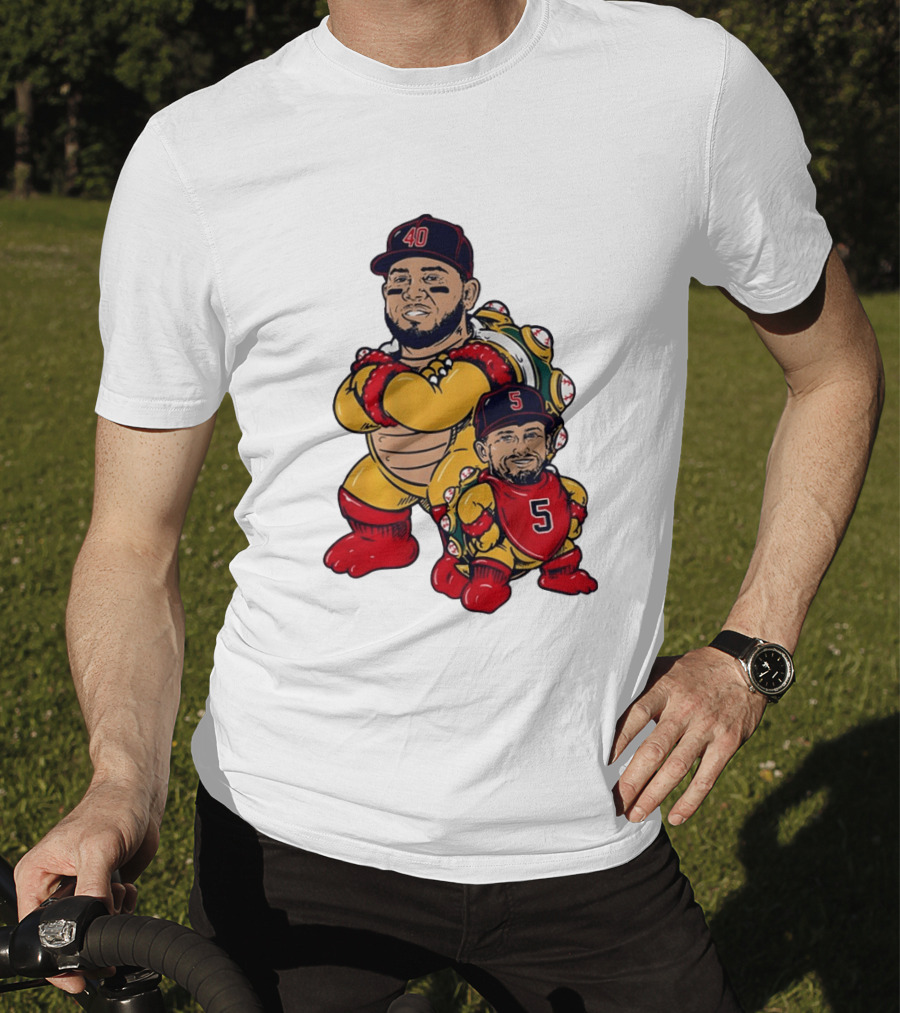 Bowser And Mini Bowser Willson Contreras Caleb Durbin Boston Red Sox T-Shirt