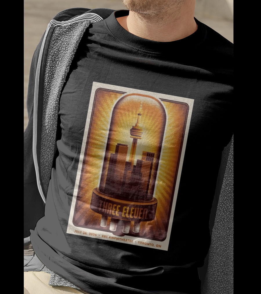Three Eleven Concert July 26 2026 RBC Amphitheatre Toronto Ontario CN Tower Skyline T-Shirt