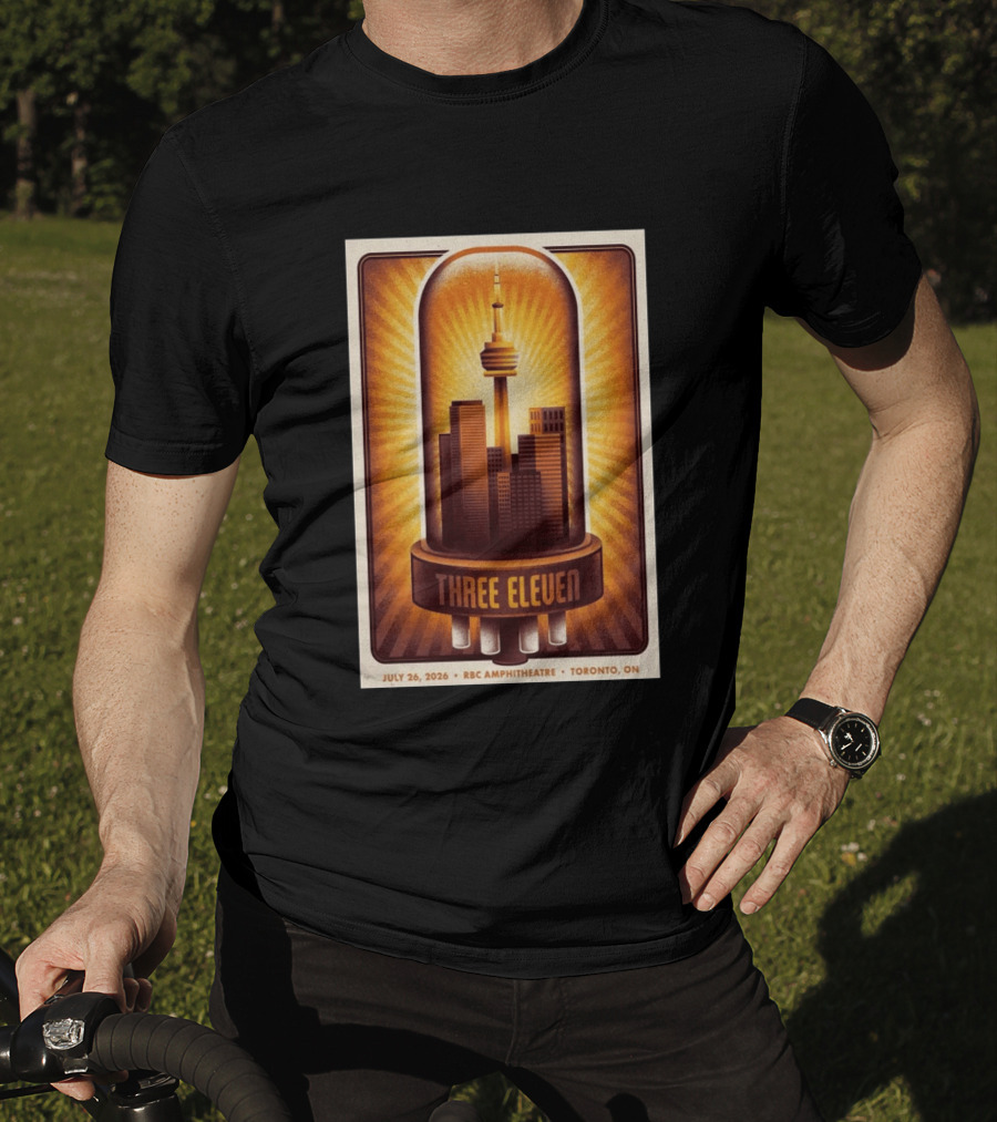 Three Eleven Concert July 26 2026 RBC Amphitheatre Toronto Ontario CN Tower Skyline T-Shirt