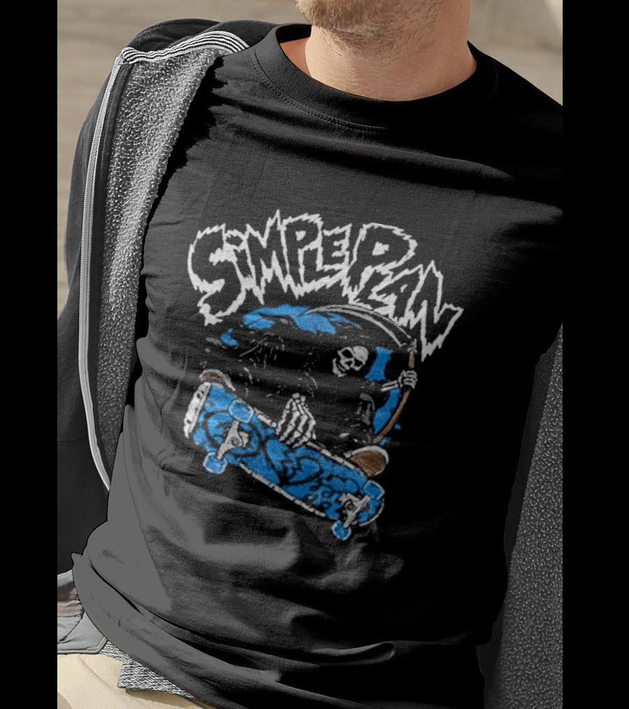 Simple Plan Skeleton Skater With Scythe 2026 T-Shirt