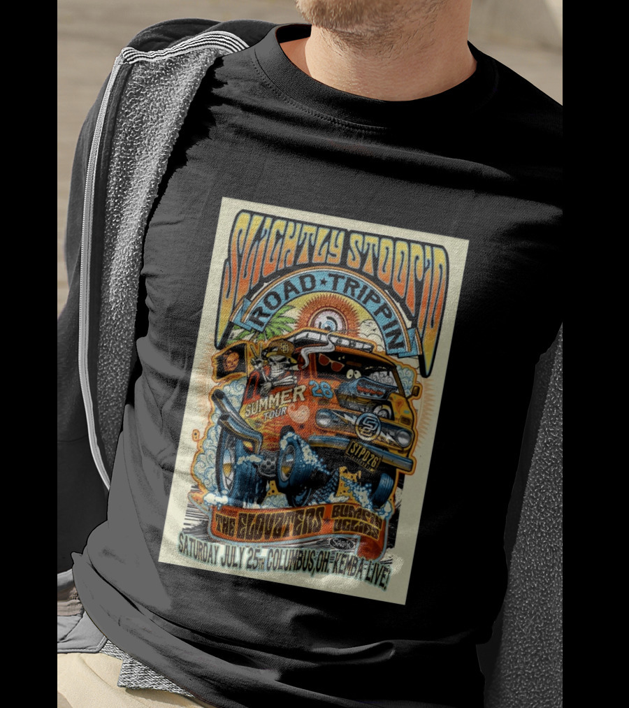 Slightly Stoopid Summer Tour Road Trippin' Columbus OH July 25 2026 Kemba Live The Elovators Bumpin Uglies T-Shirt