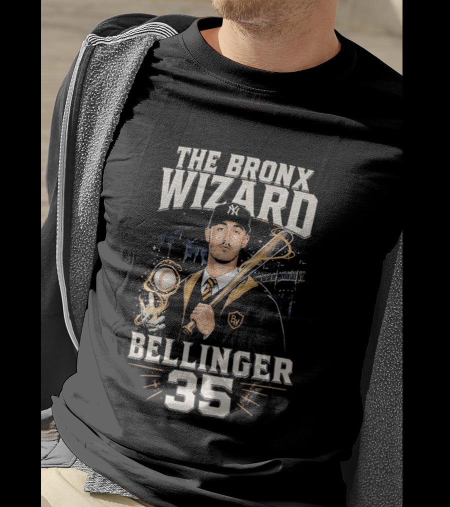 The Bronx Wizard Bellinger 35 Baseball Magic NYC Wizardry T-Shirt