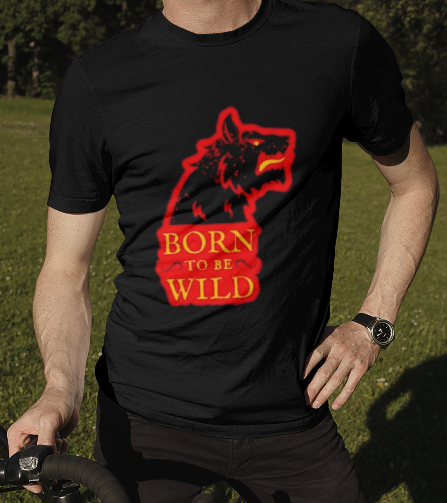 Born To Be Wild Wolf Silhouette Red T-Shirt