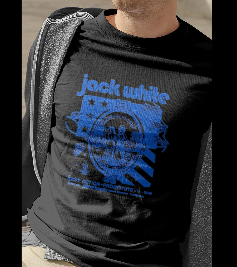 Jack White Easy Action Records Detroit Michigan 2026 Pine Knob Music Theatre Event July 25 T-Shirt