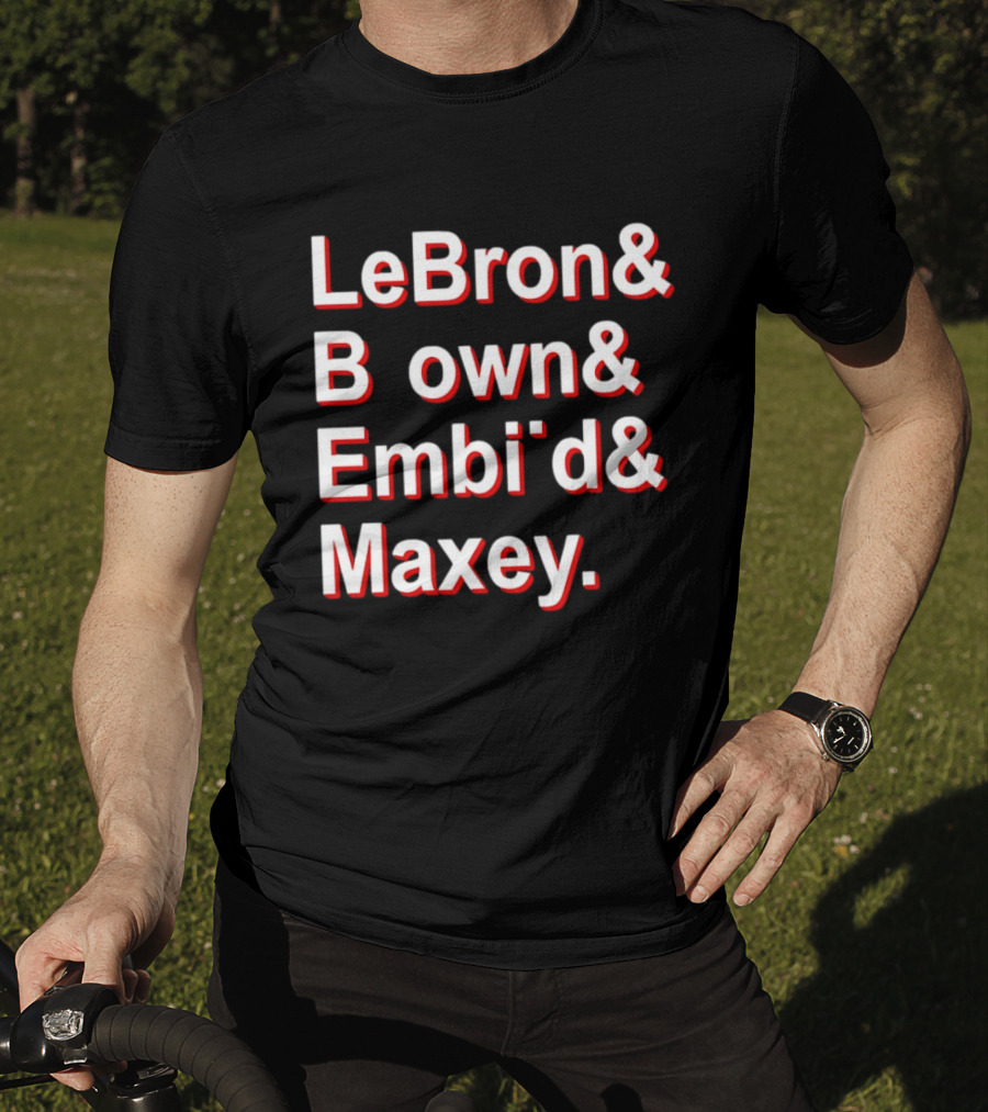 LeBron Brown Embiid Maxey Philadelphia 76ers NBA 2026 T-Shirt