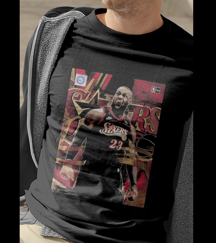 Lebron James Joins Philadelphia 76ers Number 23 NBA Team Jersey T-Shirt