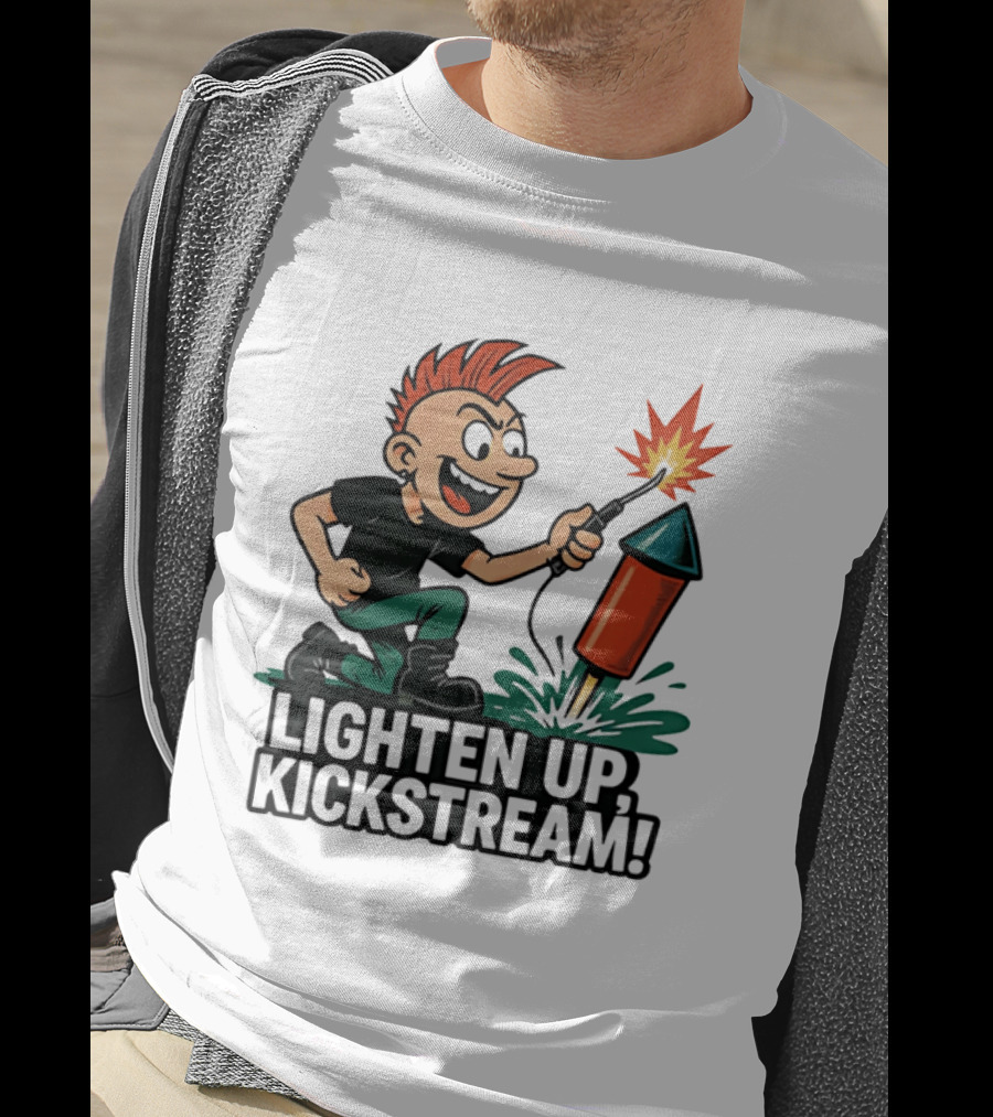 Lighten Up Kickstream Fireworks Rocket Blast T-Shirt