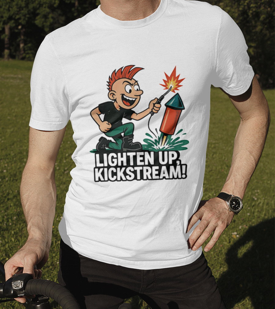 Lighten Up Kickstream Fireworks Rocket Blast T-Shirt