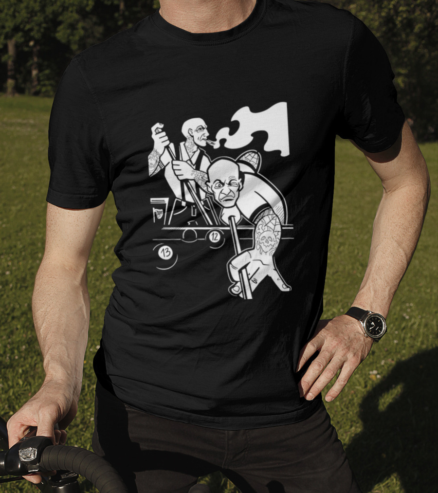 13 12 Tattooed Billiard Players Smoking Pool Game T-Shirt