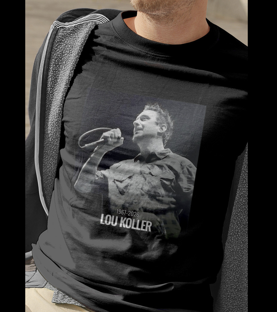 1967 2026 Lou Koller Microphone Plaid Black And White T-Shirt