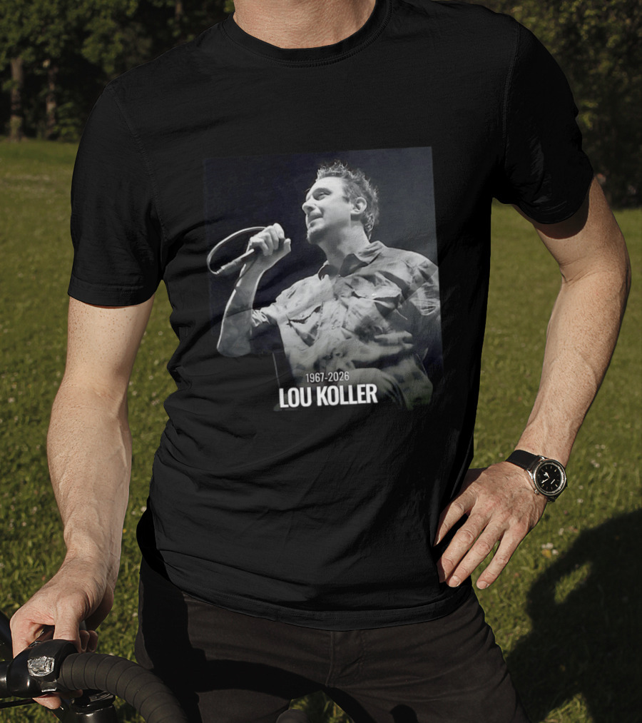 1967 2026 Lou Koller Microphone Plaid Black And White T-Shirt
