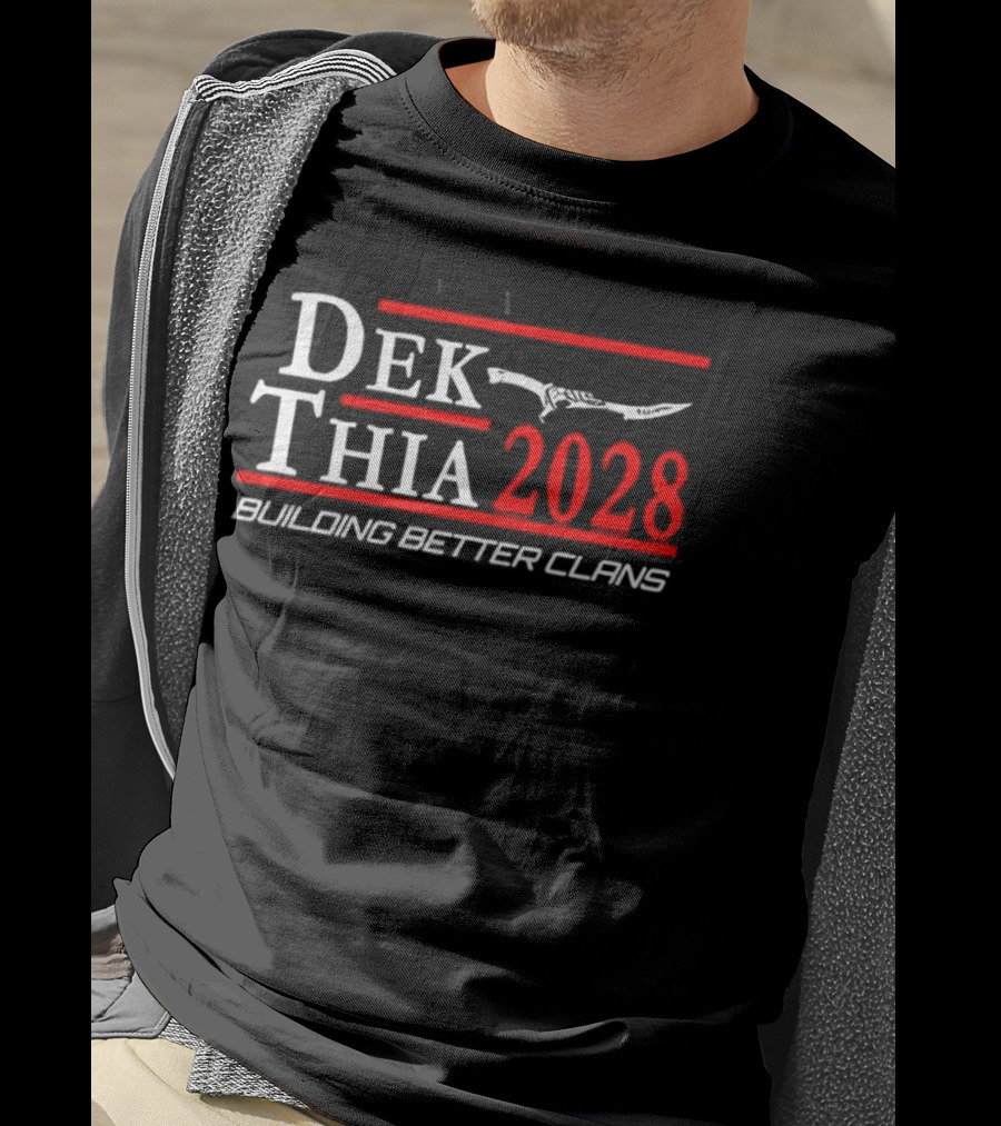 Dek Thia 2028 Building Better Clans Knife T-Shirt