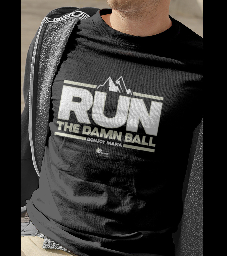RUN THE DAMN BALL Bobcat Collective Montana Football T-Shirt