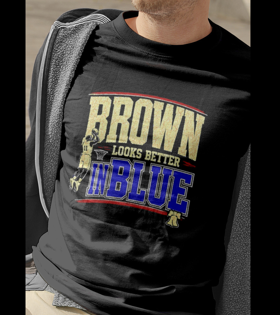 Brown Looks Better In Blue Basketball Dunk T-Shirt