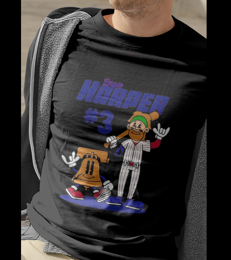 Bryce Harper #3 Philadelphia Phillies Liberty Bell MLB 2026 Baseball T-Shirt