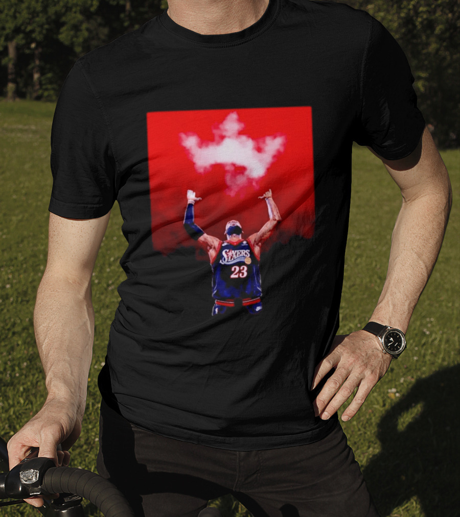 Philadelphia 76ers LeBron James Number 23 Cloud Crown T-Shirt