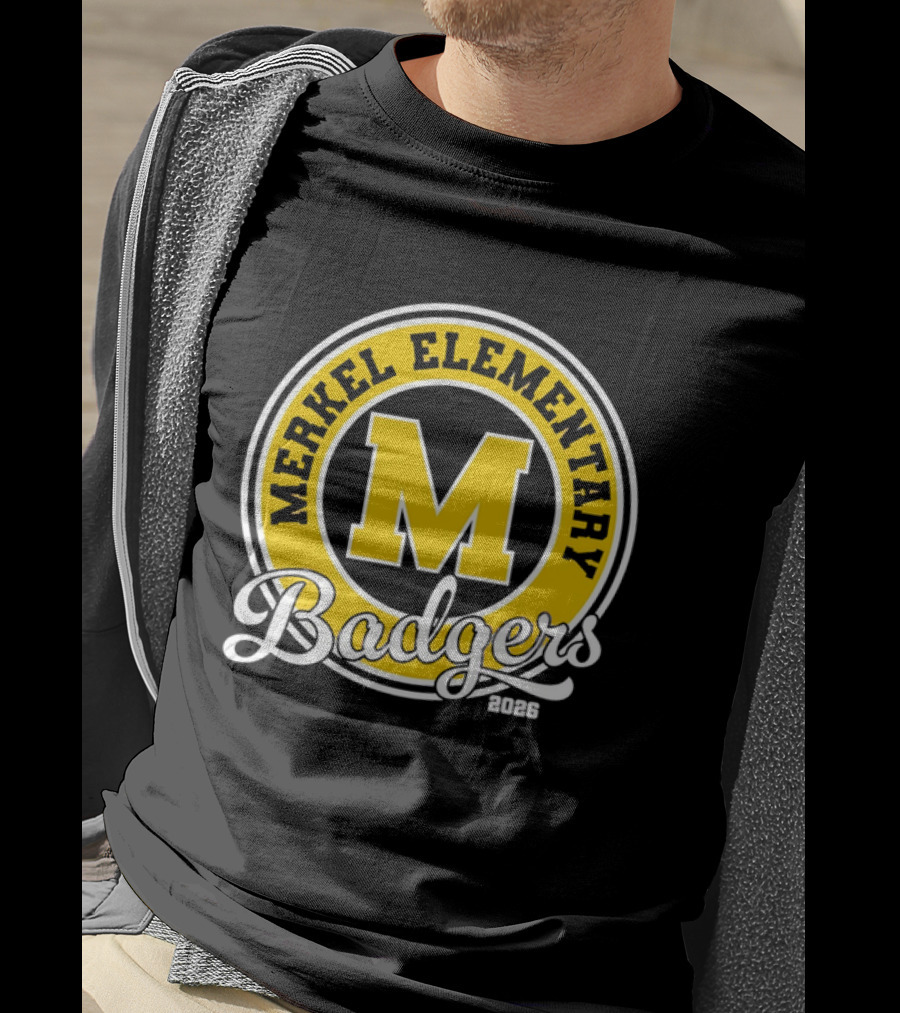Merkel Elementary Badgers Class Of 2026 M Circle T-Shirt