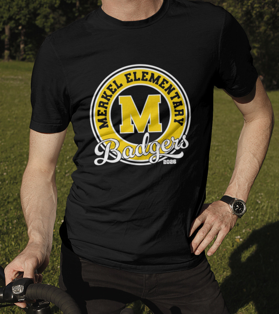 Merkel Elementary Badgers Class Of 2026 M Circle T-Shirt