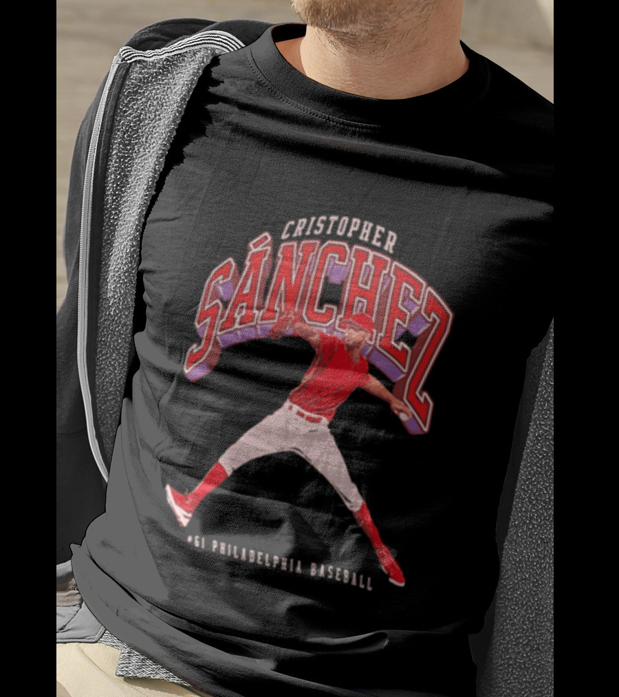 Cristopher Sánchez 61 Philadelphia Baseball Pitcher Image T-Shirt