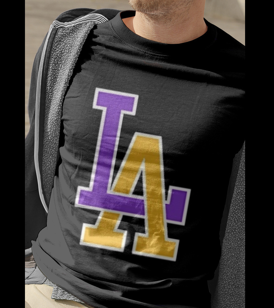 Los Angeles Lakers Purple Gold LA T-Shirt